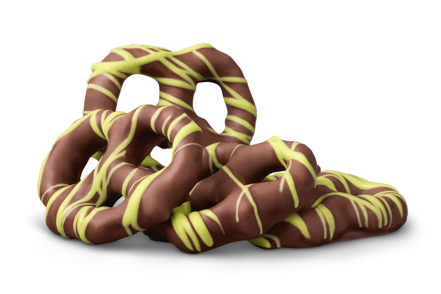 Milk Chocolatey Mini Pretzels with Pistachio Flavored Drizzle P9