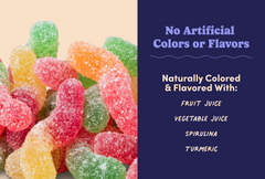 Naturally Colored Sour Tiny Gummy Worms L5