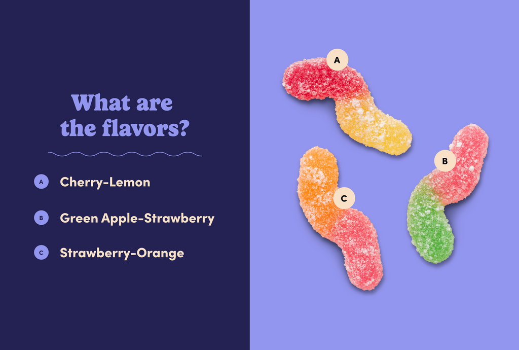 Naturally Colored Sour Tiny Gummy Worms L5